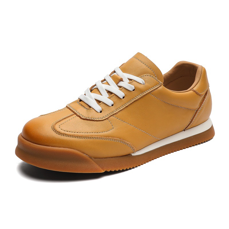 [Cuero de vaca de cabeza] Nuevos zapatos de cuero genuino de moda de Dexun Agan transpirables deportivos casuales