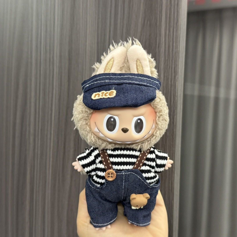 labubu坐坐派对娃衣一二代盲盒用Labubu娃衣拉布布衣服毛绒搪胶脸|undefined