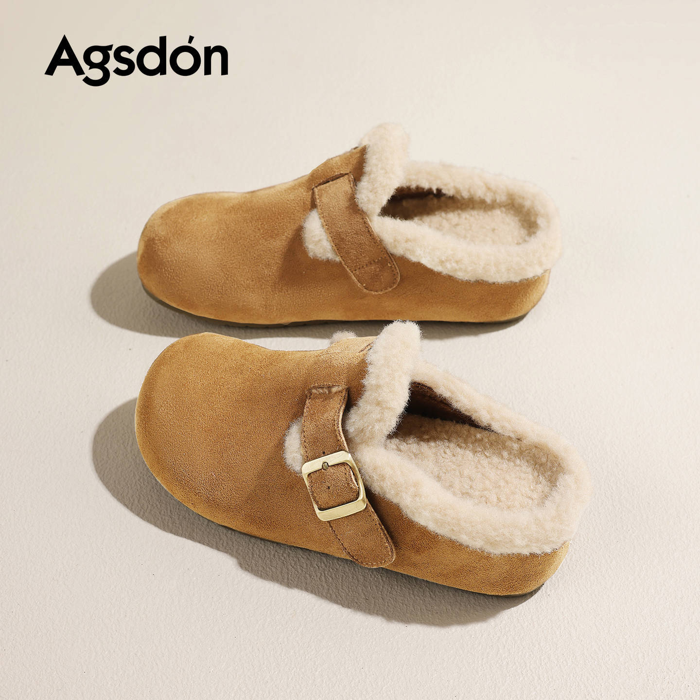 2026 nuevo estilo de primavera con suela gruesa de un pie con una cabeza de bolsillo medio trapeador zapatillas de algodón grueso