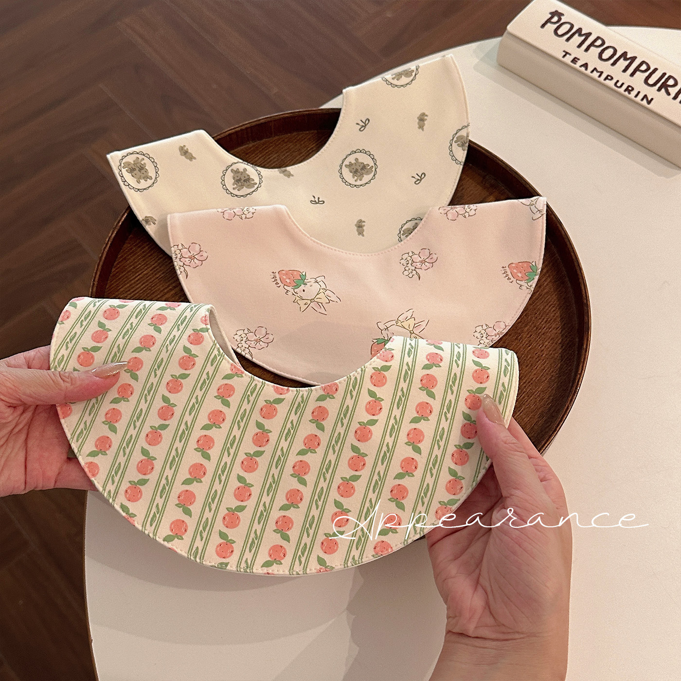 Ins K-Style of the New Baby Bib Baby Saliva Towel Class a Pure Cotton Soft Saliva Pocket Waterproof Bib 0-2 Years Old