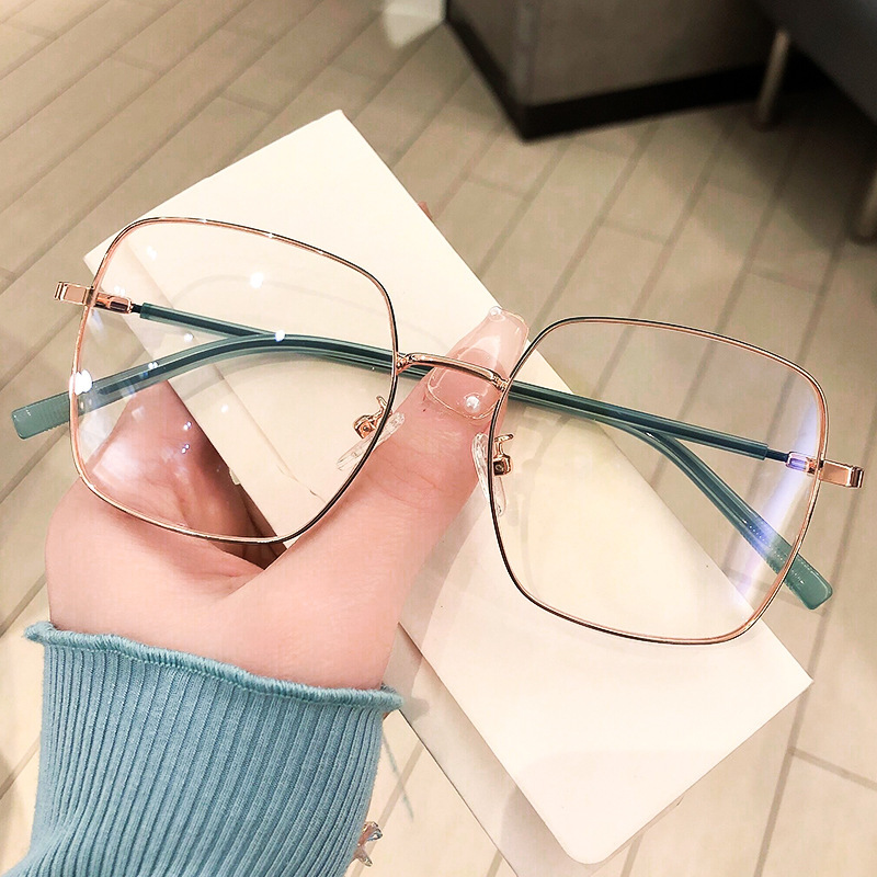 Large Frame Myopia Glasses Can Be Equipped with Prescription Glasses Frame Internet Celebrity Style Plain Anti-blue Light Eye Frame for Men 103131