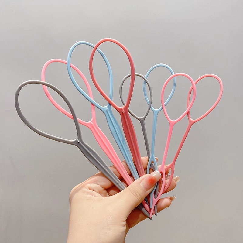 Pelo trenzado artefacto tocado niños pequeña banda de goma pelo tirando de pelo pin Dispositivo de enhebrado variedad forma niñas accesorios para el cabello rizador de pelo traje