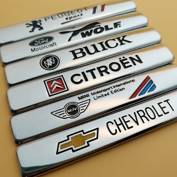 Suitable for Skoda Geely AMG SPOTR R MS MINI unlimited Fender side logo metal car sticker tail logo