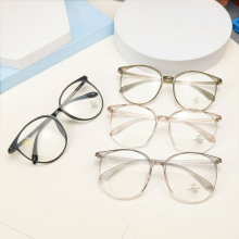 超轻大框素颜防蓝光光学镜可配近视批发男女圆形复古TR90眼镜框