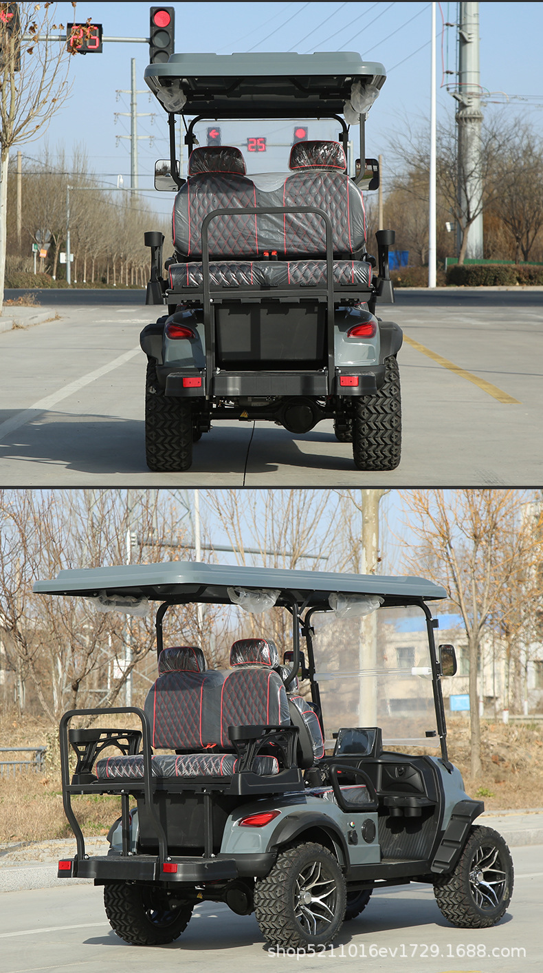 Electric four-wheel sightseeing vehicle for campus property, scenic area sightseeing patrol vehicle, real estate reception vehicle, golf shuttle vehicle