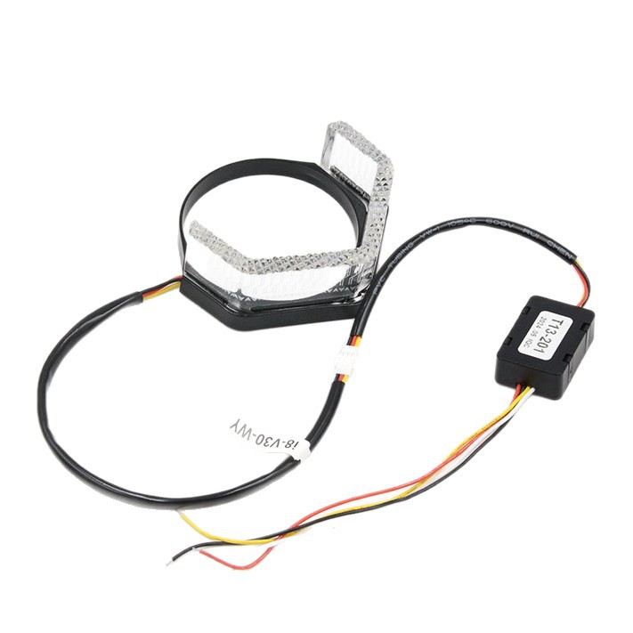 I8 una cubierta de lente de faro de automóvil 3.0 ángel ojos blanco + amarillo brillante sombrilla monocromática semicircular