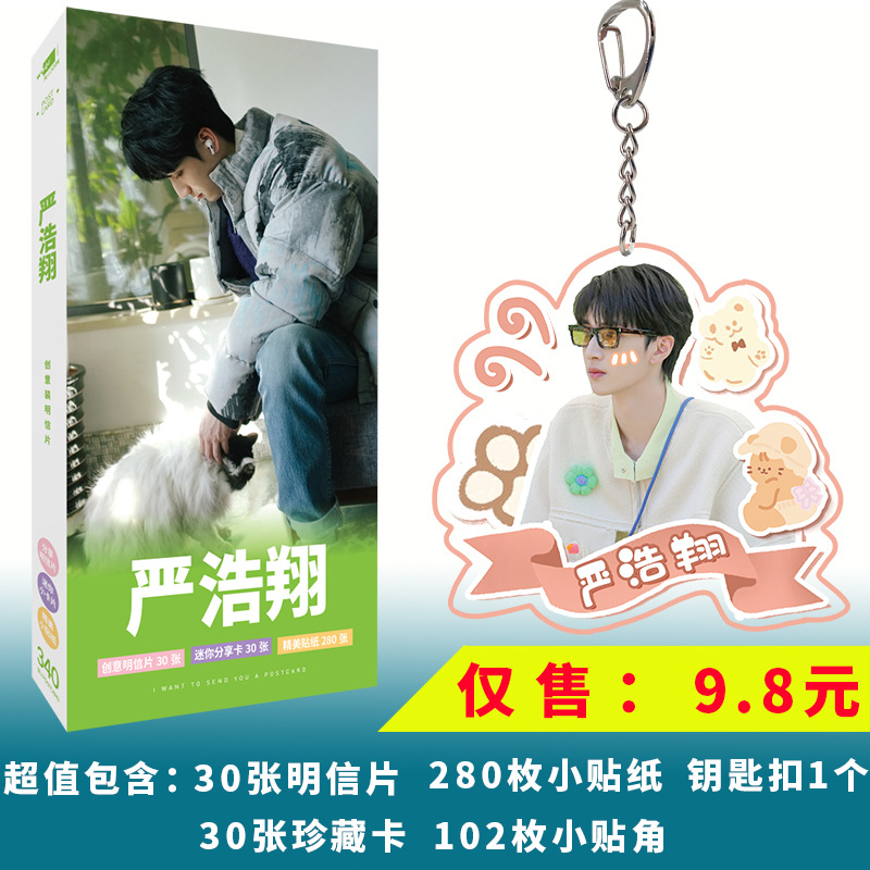 Postcard, keychain