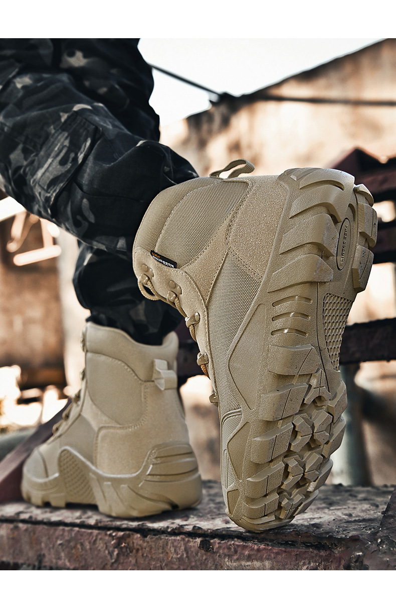 Men's Shoes large size outdoor field training actual combat military boots new men's waterproof adventure rescue tooling desert tactical boots_voghion.com