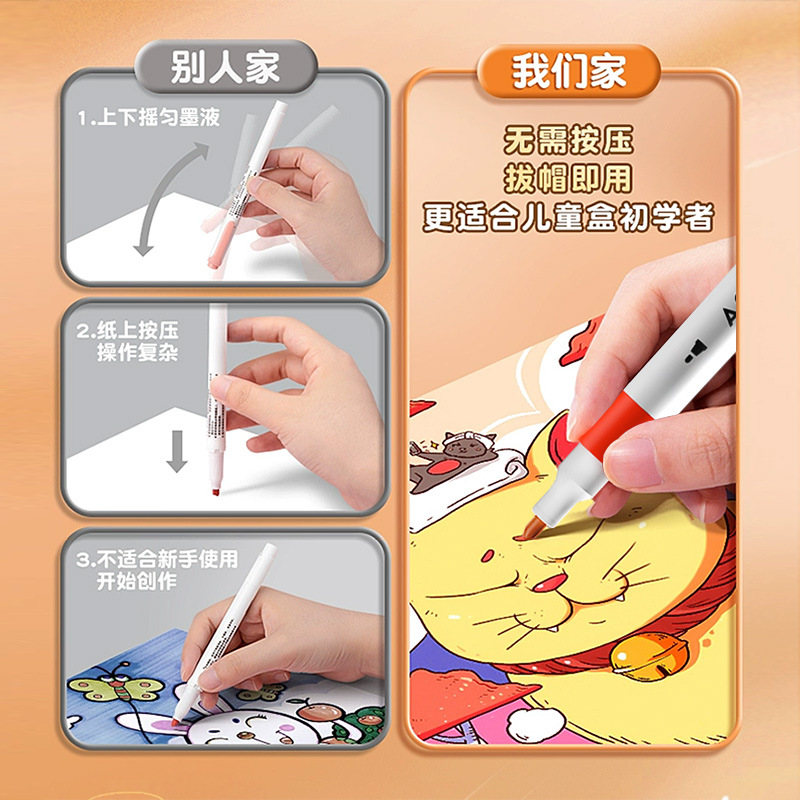 Rotulador acrílico para niños, bolígrafo de graffiti artístico, de secado rápido, impermeable, opaco, pintura colorida para pintar a mano, bolígrafo Guka