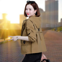 休闲夹克外套女士春秋季短款2025新款爆款秋冬连帽风衣小个子宽松