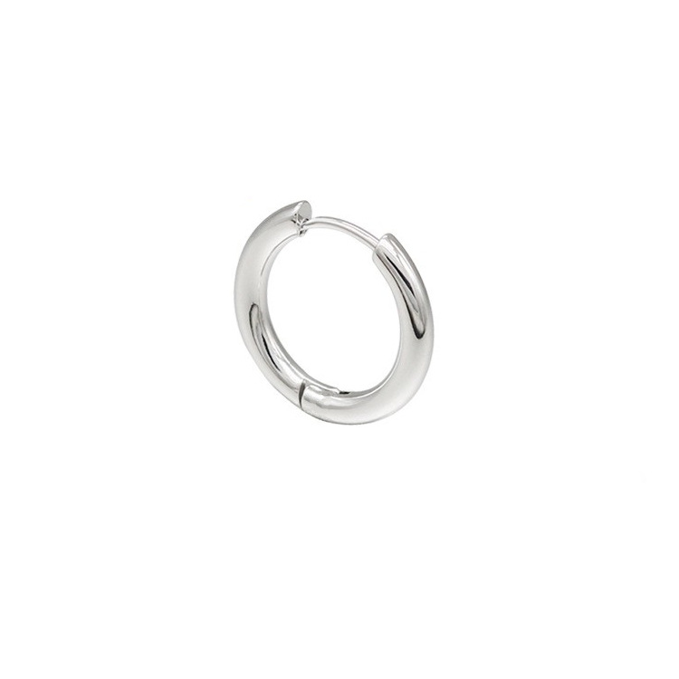 Earrings Classification 1 Piece Basic Simple Style Round Plating Stainless Steel Earrings
