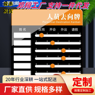 Acrylic personnel destination card special employee post status identification card company department office card work in