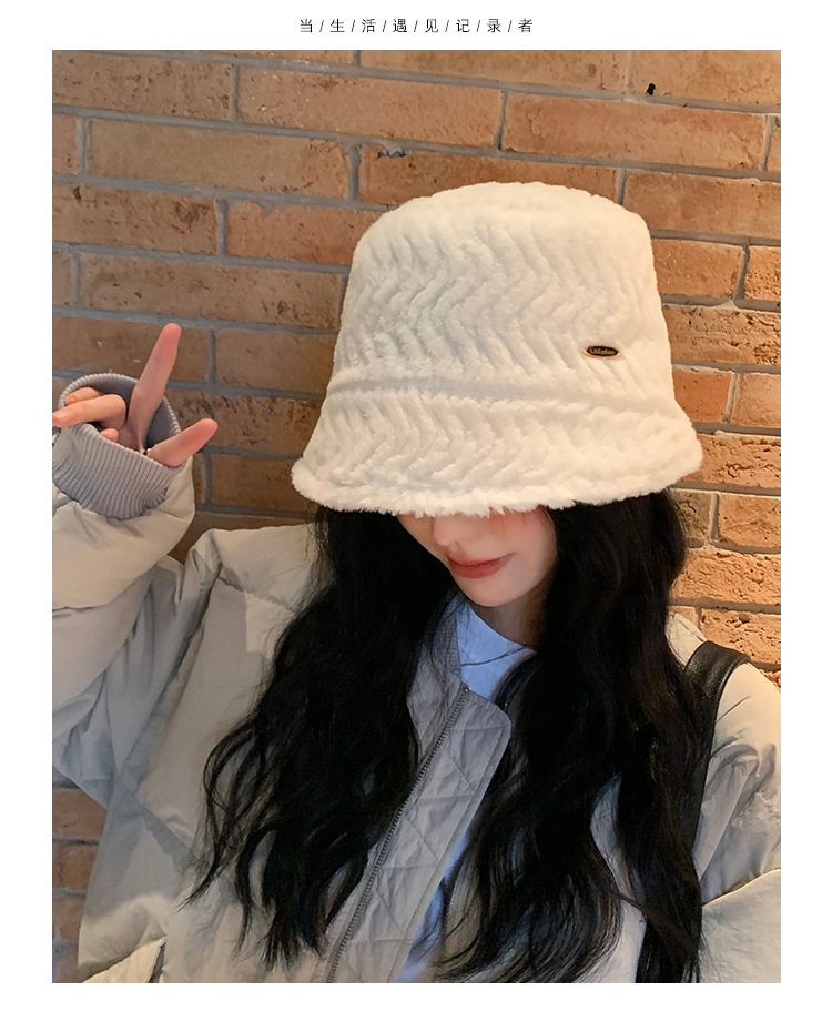Cappello a secchiello in peluche per donna cappello invernale_voghion.com