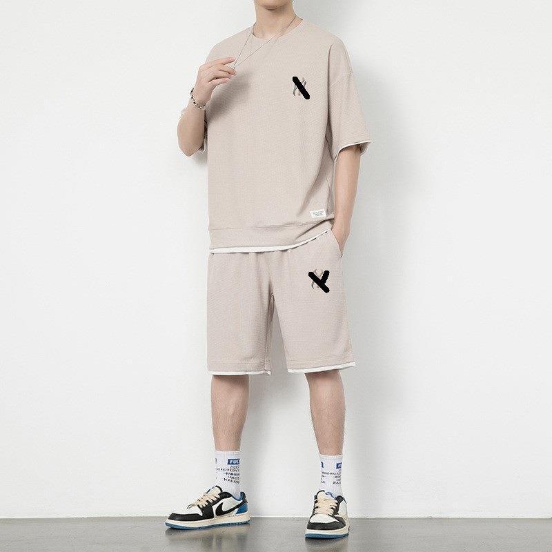 Sports suit Men's Summer Fashion Men's Short-sleeved Shorts Full Set Men's Casual T-shirt All-match Coat 2