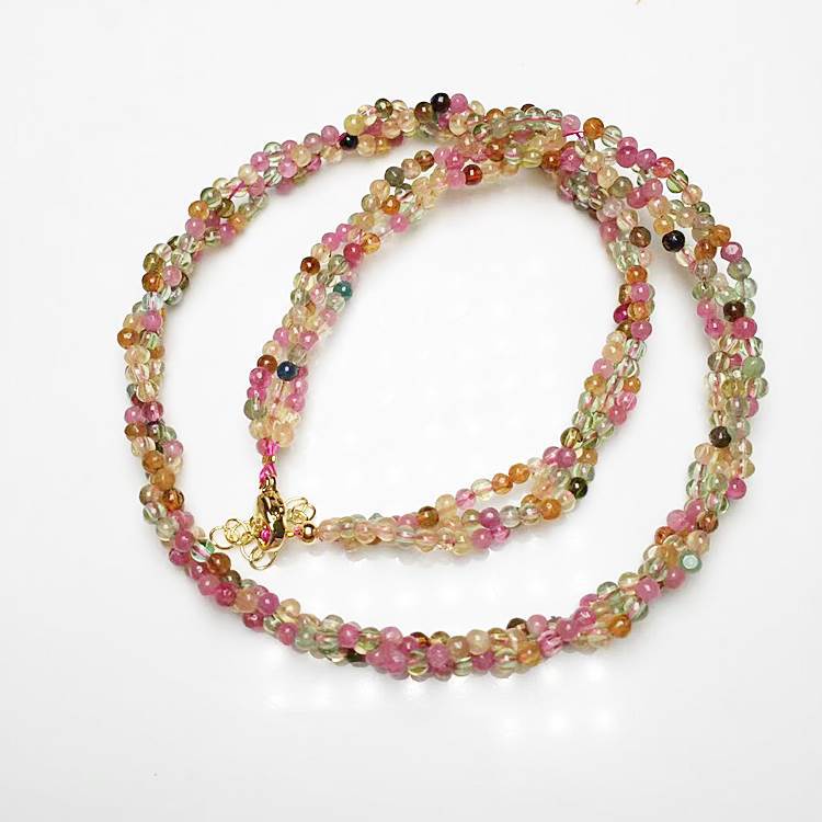 Simple Style Solid Color Austrian Crystal Beaded Necklace display picture 2