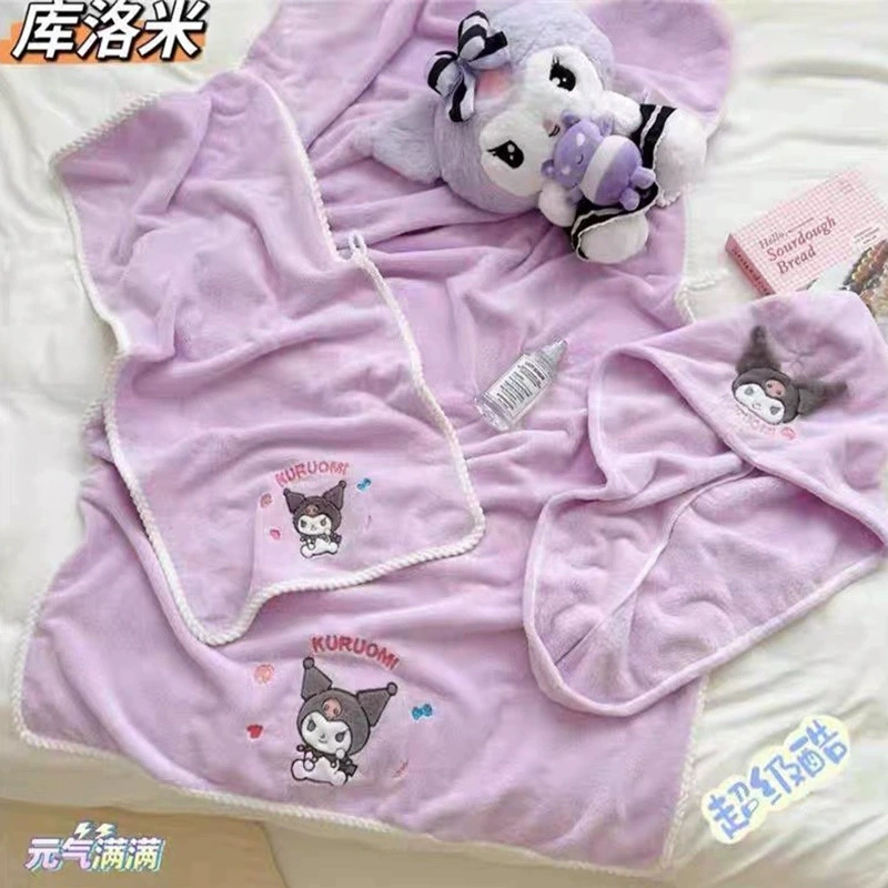 Оптовая продажа мультфильм кулуми для мытья лица полотенце для купания домашнее мягкое впитывание воды коралловый бархат для взрослых банное полотенце для подарков