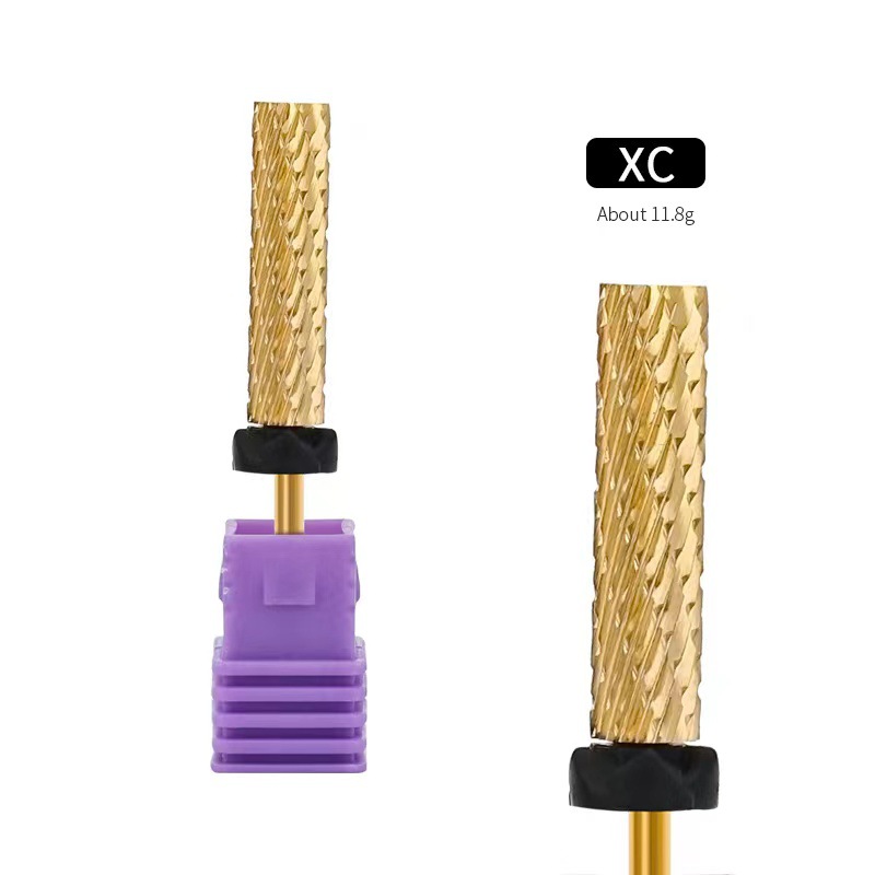 Cabeza de pulido de acero de tungsteno cilíndrica de alta calidad especial transfronteriza Oro herramienta removedor de uñas Súper Larga cabeza de pulido de esmalte de uñas rápido