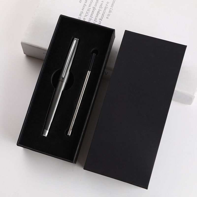 Juego de alta calidad rojo regalos de negocios metal bolígrafo de firma bolígrafo personalizado logotipo publicitario bolígrafo neutro