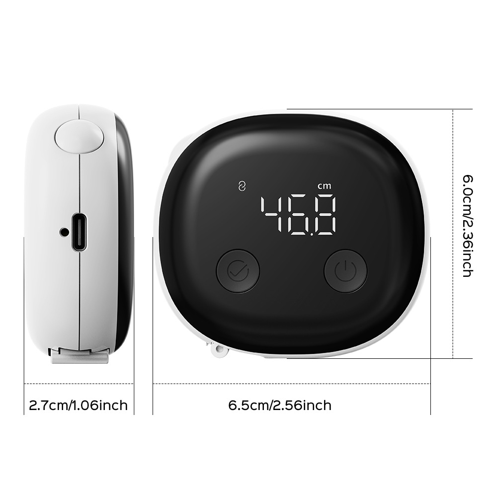 Inventario inteligente Bluetooth perímetro automático telescópico casero de medición de dimensión portátil cinta de medición electrónica tres perímetros image 6