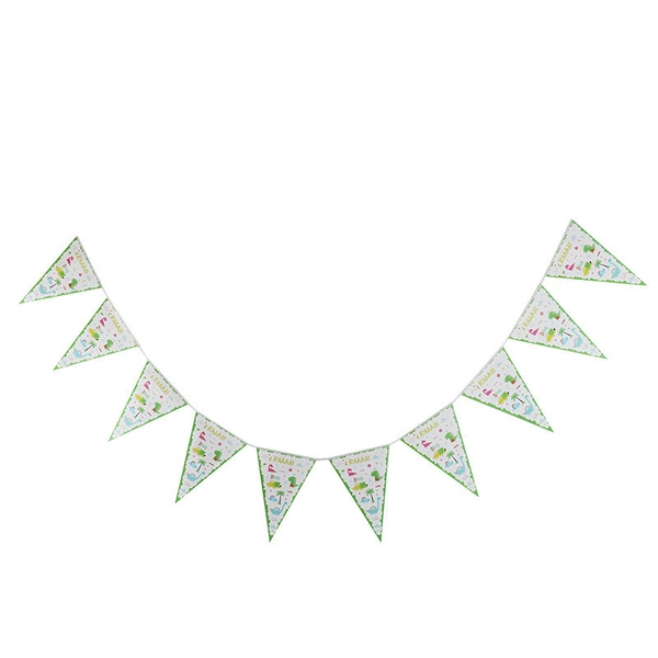Cartoon Dinosaur Pennant 10 Sides 1 Pack