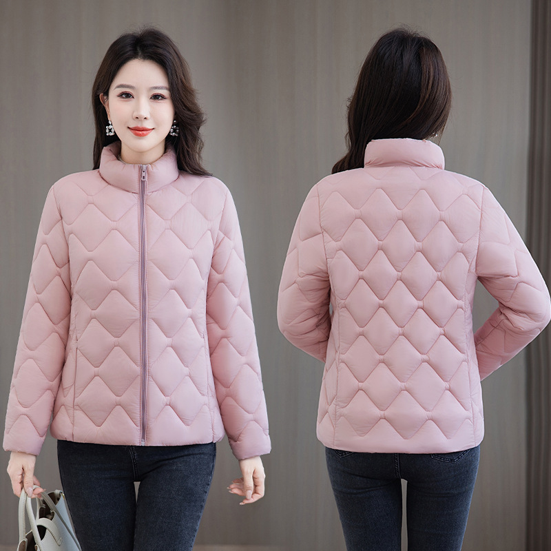 Coreano de otoño / invierno 2025 nueva moda de gran tamaño grueso chaqueta de algodón caliente cuello holgado chaqueta de algodón universal chaqueta negra image 1