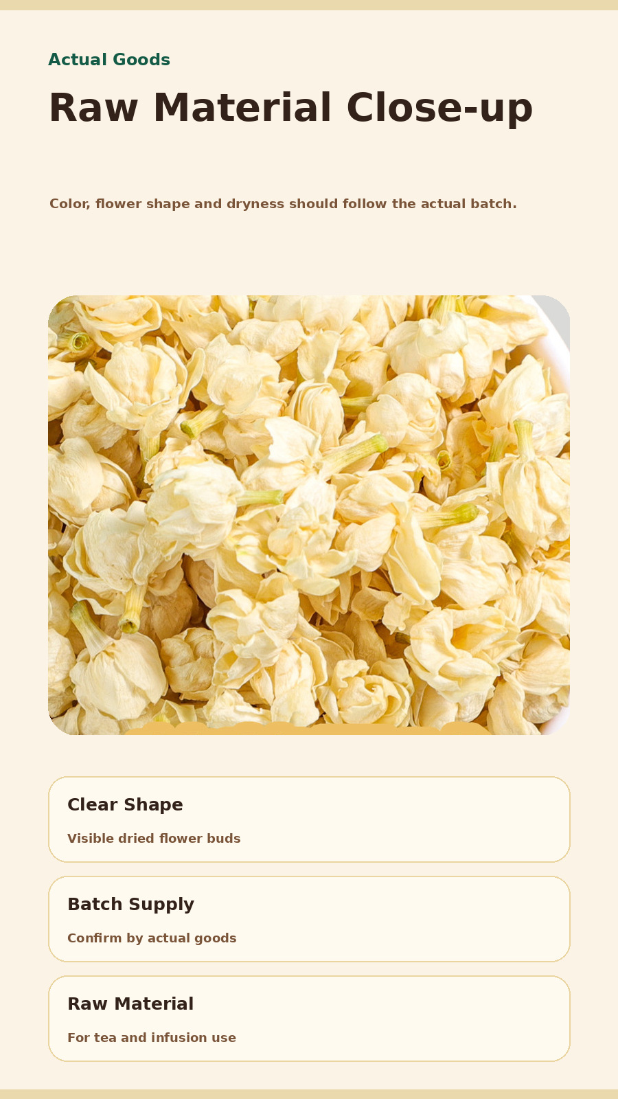 Jasmine Snow Ball Tea Mo Li Hua 500g Dried Jasmine Flower Herbal Infusion for Daily Brewing overview