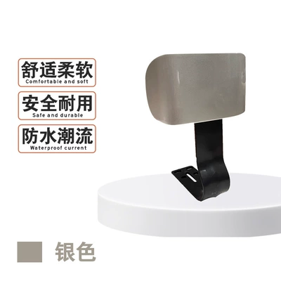 waterproof luxury rear backrest | Electric car rear backrest - curved-soft-silver-without-screws-flower-color