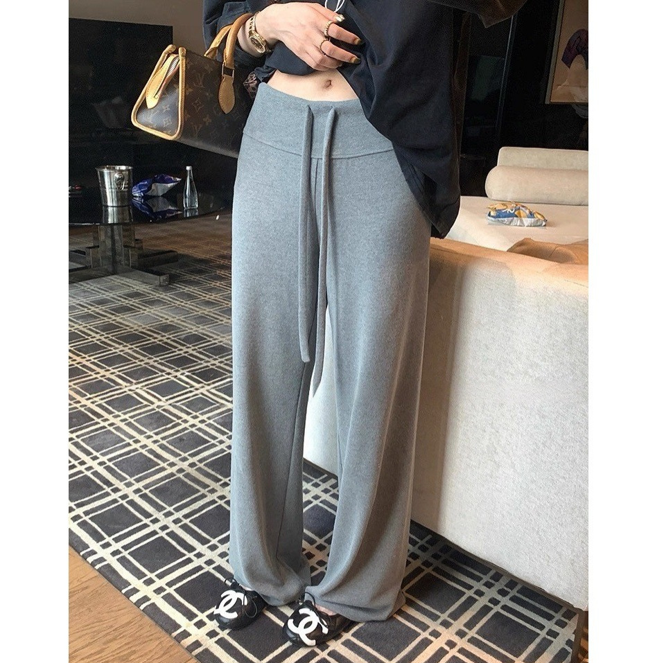 Ouyangjia 8/25 20:00 [Alo Relaxed Fit Lazy Pants] Relaxed Fit Loose Straight Wide Leg Pants