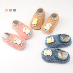 Baby first steps shoes, indoor floor shoes for babies, autumn and winter, padded, thick, children's floor socks, non-slip soft soles, do not fall off