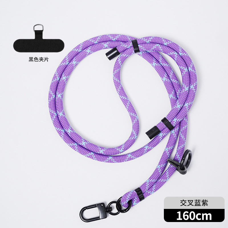 Cordón de teléfono móvil al por mayor crossbody ajustable avanzado Halter muñeca tejida Sling back clip caja del teléfono móvil correa de cordón