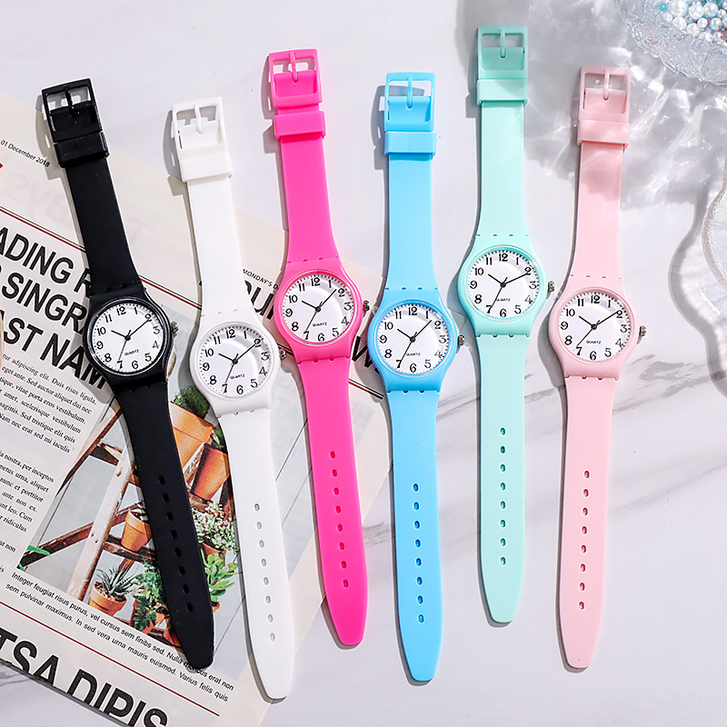 Student children's watches silicone quartz watches fashion watches women's cross-border e-commerce supply watches manufacturers wholesale