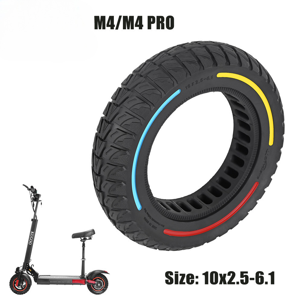 厂家直供10*2.5-6.1寸电动滑板配件多色蜂窝实心轮胎现货批发