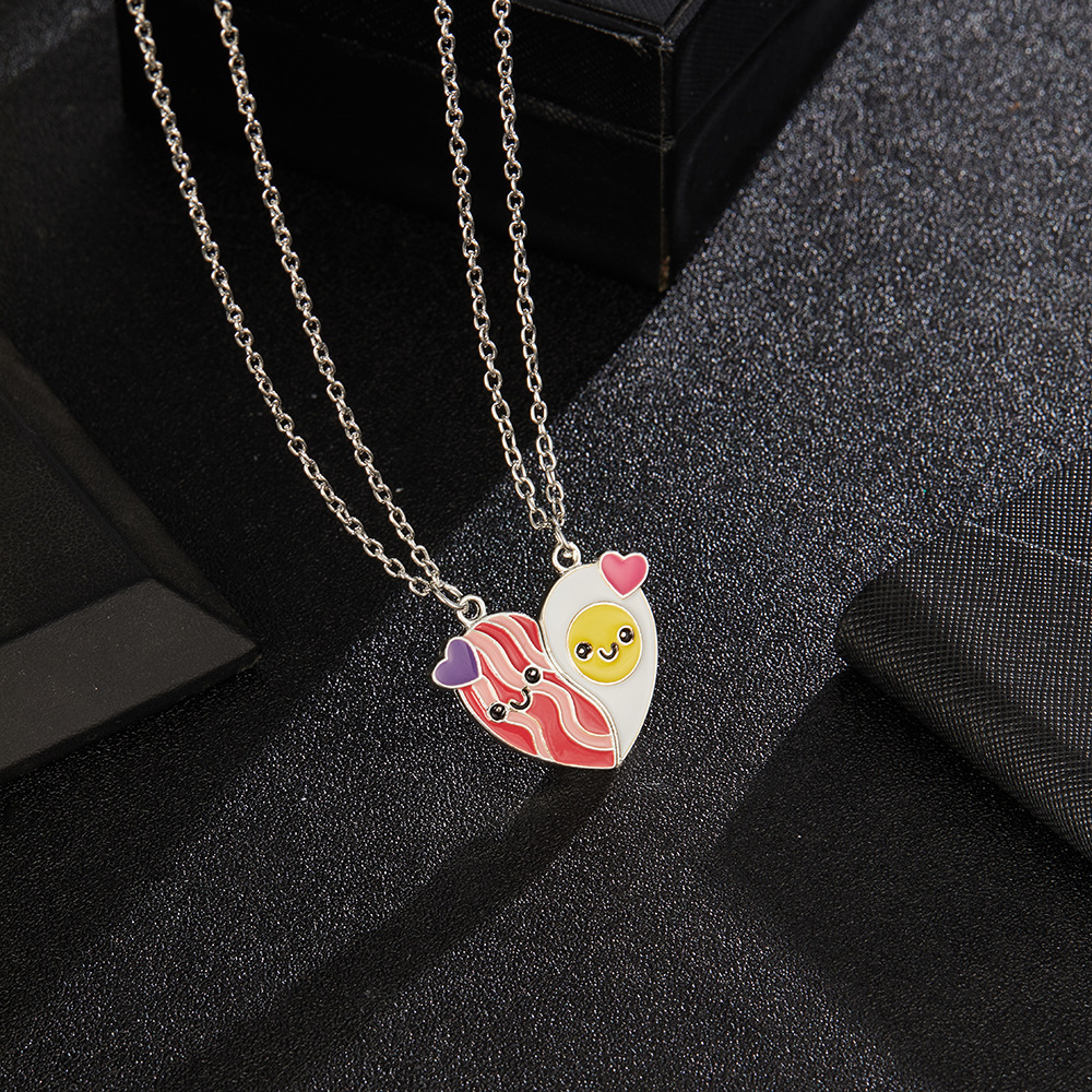 Women's Gender Cute Letter Heart Shape Flower Alloy Cable Chain Pendant Necklaces Wholesale