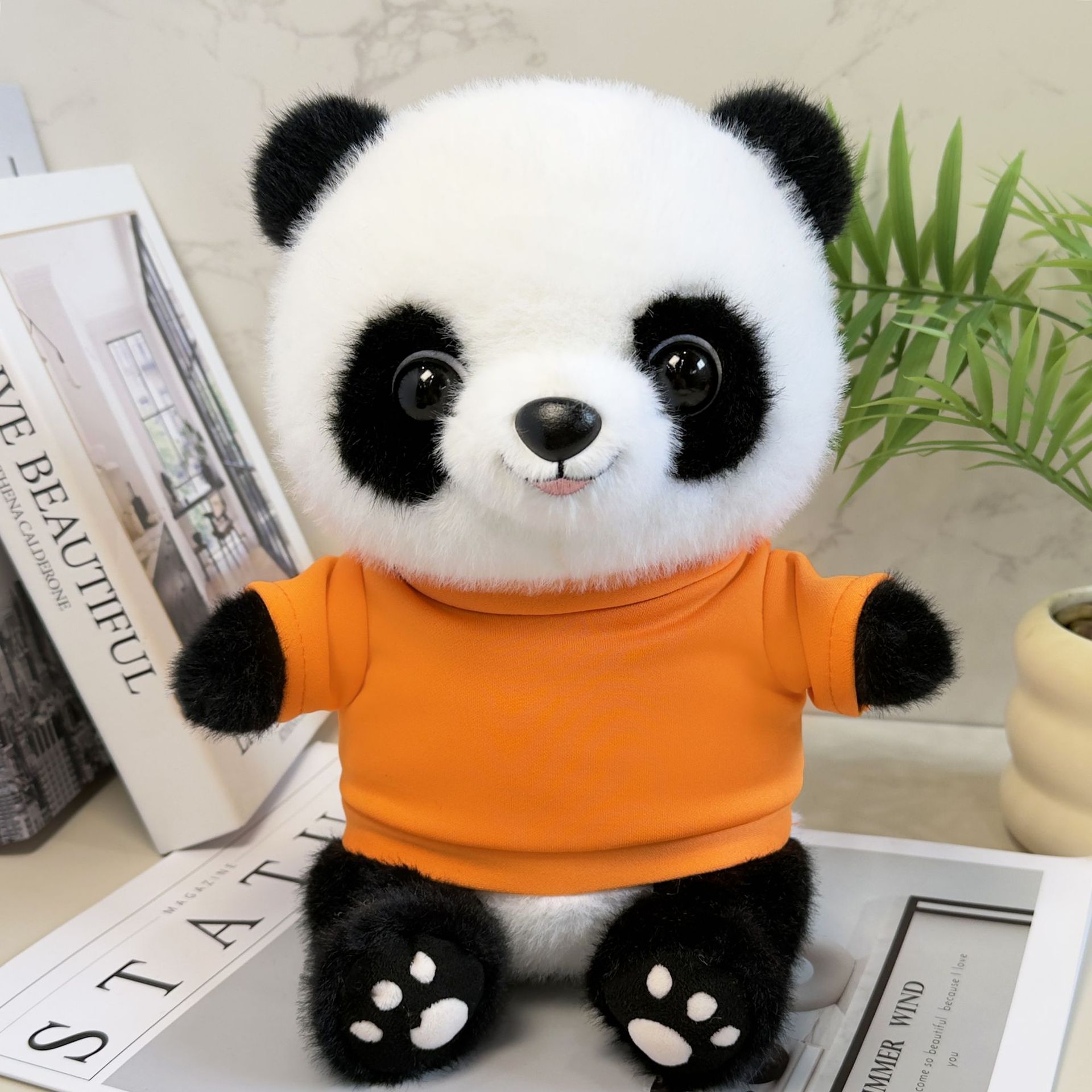Cute tesoro nacional panda muñeca muñeca de peluche muñeca panda muñeca Chengdu logotipo de la empresa de impresión de recuerdos