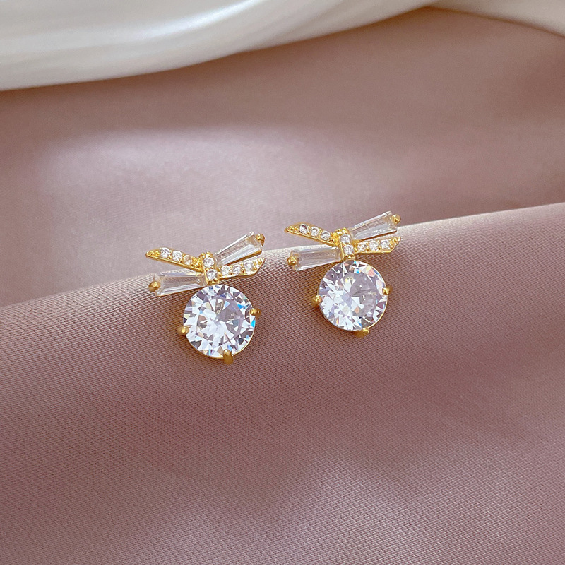 [Titaniumstaal] Vlinder Micro-inlegketting Oorbelset Lichte luxe micro-inleg Gepersonaliseerde temperamentbanket_voghion.com