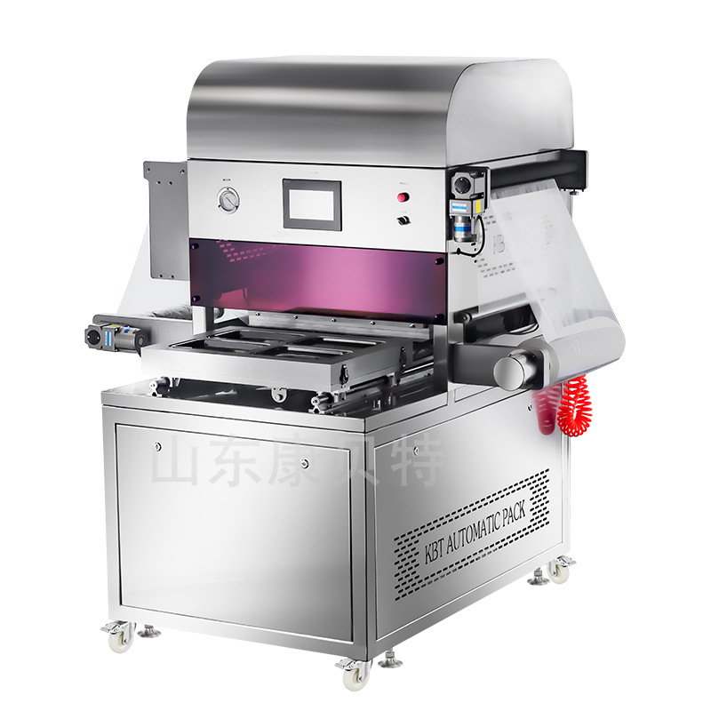 真空贴体包装机 海鲜牛扒牛排包装机 全自动熟食盒装贴体封口机