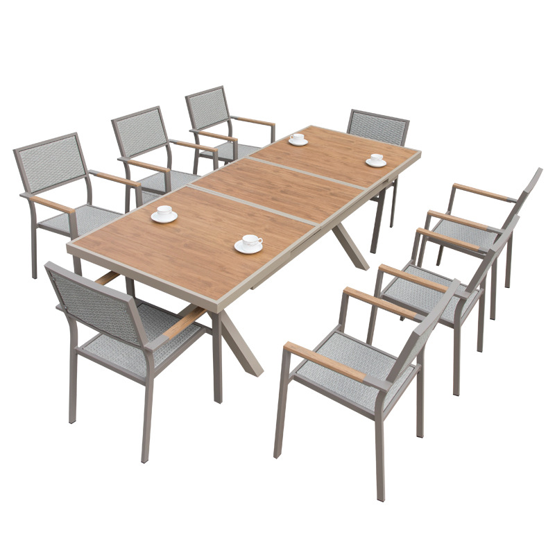 Ocio al aire libre mesa y silla patio Villa jardín al aire libre balcón Silla de ratán al aire libre cafetería decoración al aire libre combinación de muebles