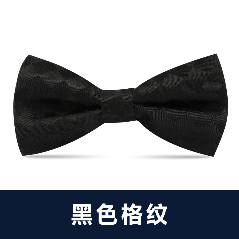↬↬↬검은 격자 무늬 나비 넥타이