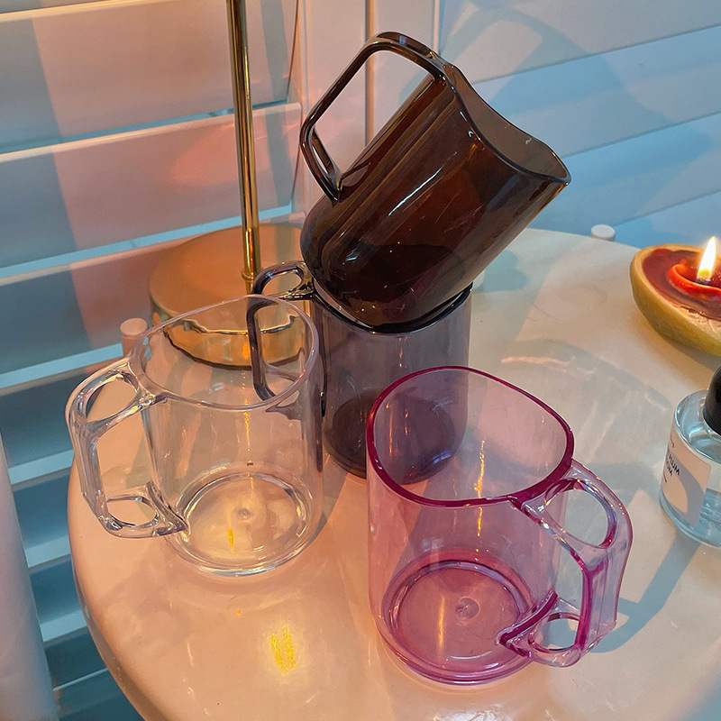 Cepillo de dientes taza de enjuague bucal taza de cepillo de dientes caja de almacenamiento taza de lavado enjuague bucal taza hogar simple transparente pareja Taza