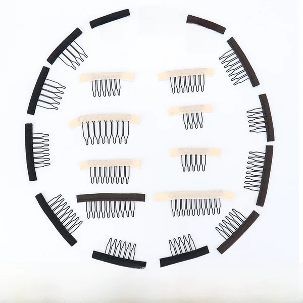 Wig spring comb net cap clip fixing net bottom hairpin steel fork hair comb accessories U-shaped clip Wig Comb