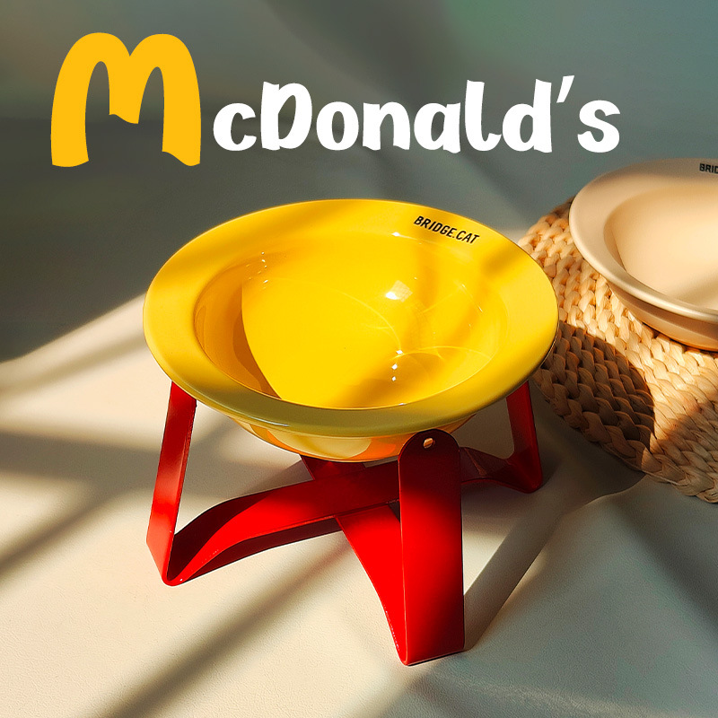 Corea bd genuino cuello protector perro de patas altas tazón de comida para gatos tazón para beber tazón de cerámica para gatos tazón de mentón anti-negro tazón para mascotas tazón OVNI