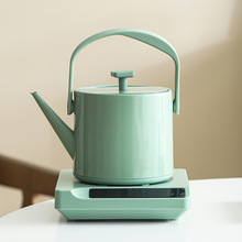宝绿色叮壶 水壶煮茶套装家用提梁壶烧水壶现代Ins风不锈钢烧水壶