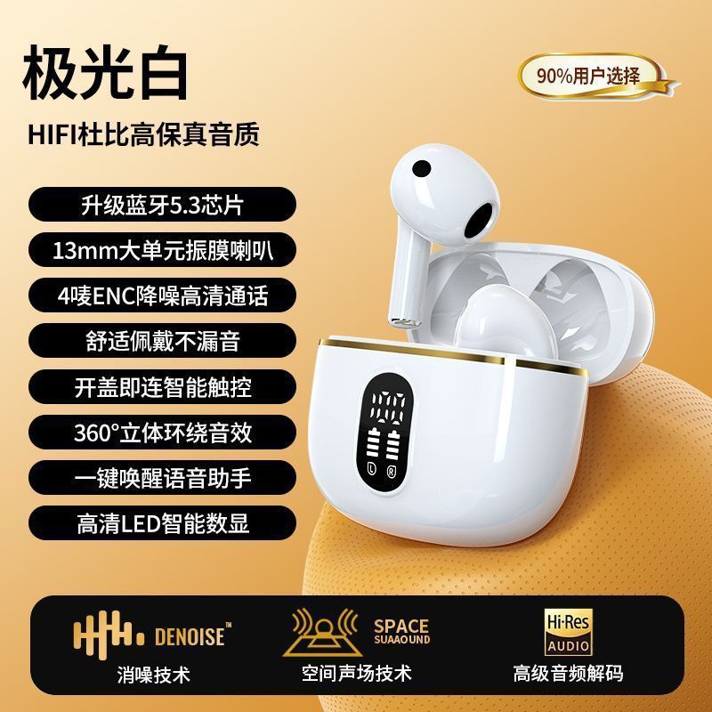 El nuevo x87 táctil en la oreja tws inalámbrico en la oreja con pantalla digital de reducción de ruido j08 fuente de auriculares Bluetooth fábrica al por mayor