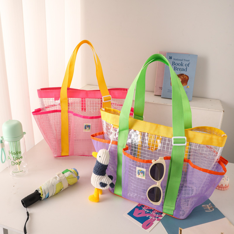 Summer Swimming Pool Beach Large-Capacity Handbag Outdoor Swimming Bag Portable Vacation Toiletry Storage Bag Shoulder Bag