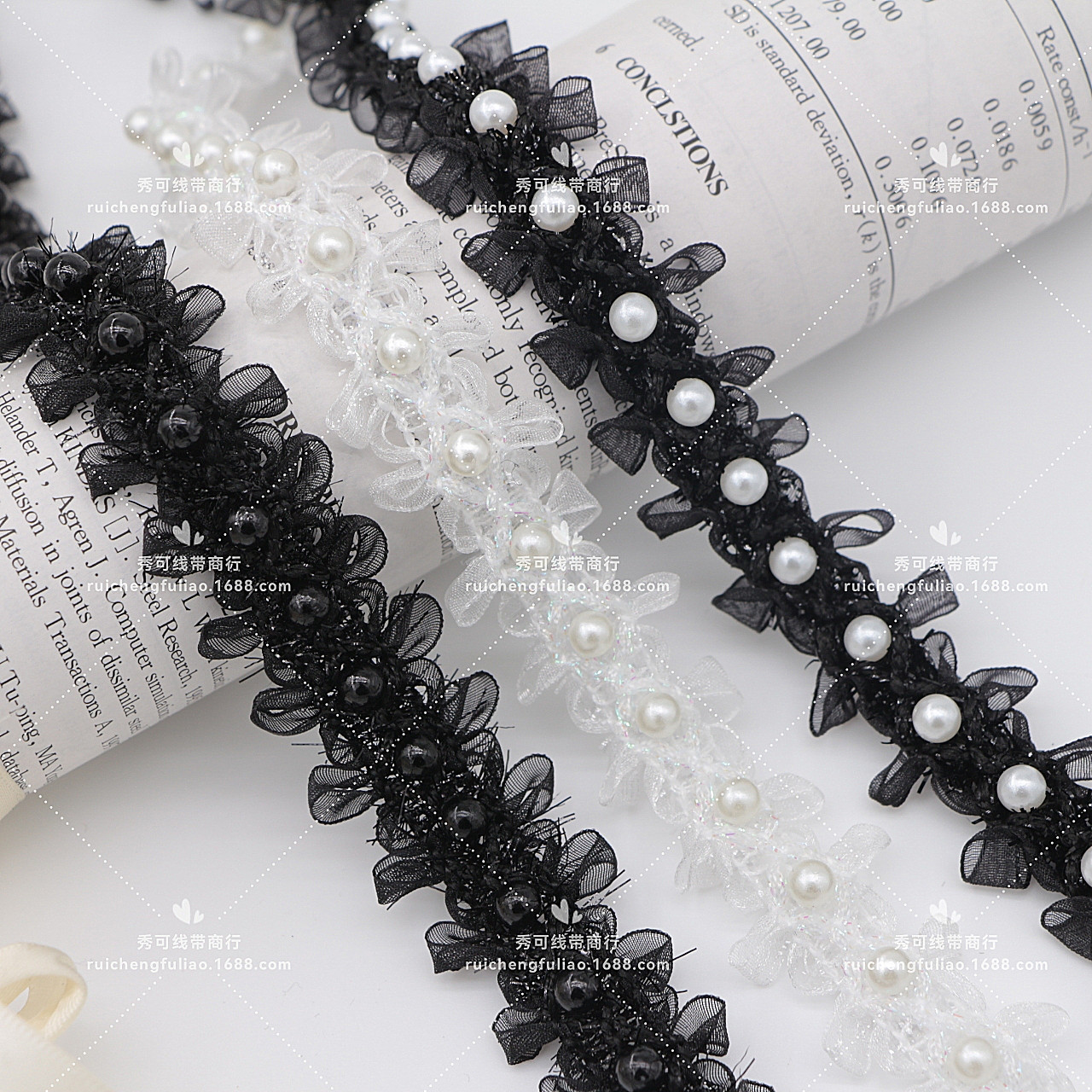 Spot 2.7cm wide and exquisite handmade beaded beaded butterfly gauze…