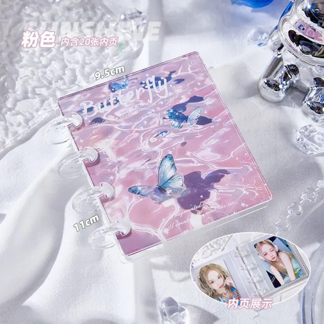 Álbum de tarjetas acrílicas con correa de ballet 2025 Álbum de fotos con hebilla de hongo de alto valor Polaroid de 3 pulgadas almacenamiento de tarjetas pequeñas