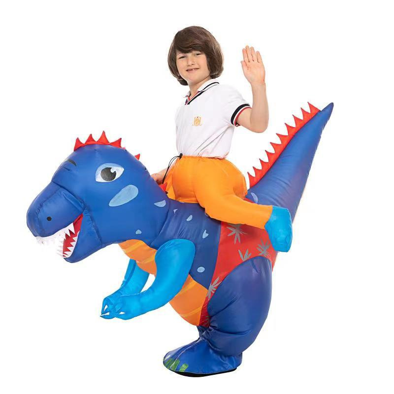 Venta caliente Traje inflable transfronterizo Dinosaurio de Halloween Alien Tyrannosaurus Rex Dress Up Ropa de actuación divertida Decoración de fiesta