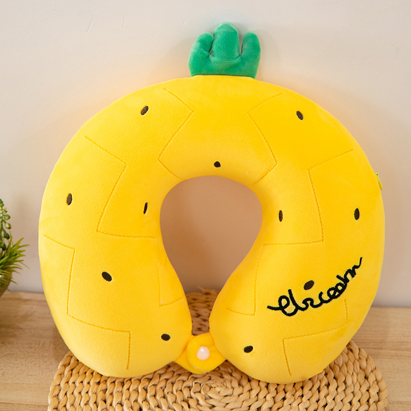 Almohada en forma de U de negocios, almohada para el almuerzo de oficina, viaje de negocios, almohada para el cuello de rebote lento, almohada en forma de U de espuma con memoria de joroba