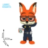 60cm Police Fox [Color Box Put]