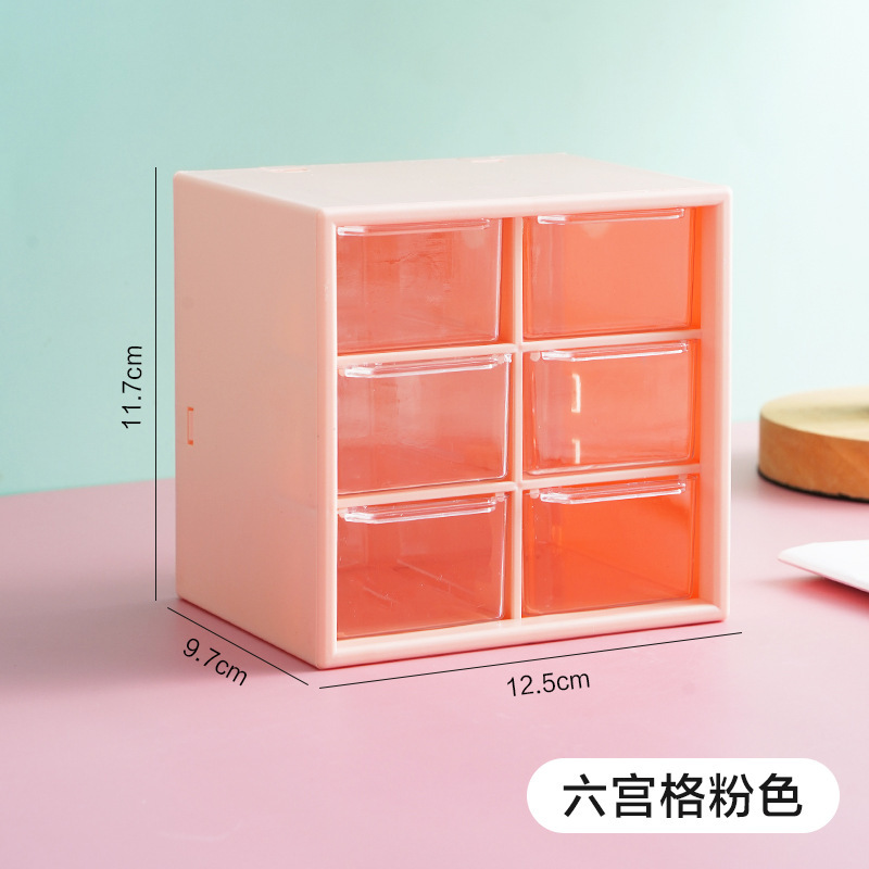 Nueva jiugongge cajón caja de almacenamiento estudiante dormitorio a prueba de polvo cosméticos joyería misceláneas caja de organización al por mayor